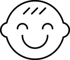 Lächeln Gliederung Vektor Illustration Symbol
