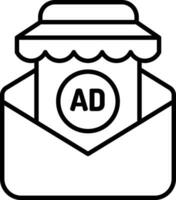 Email Gliederung Vektor Illustration Symbol