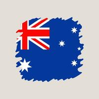 Australien Grunge Flagge. Vektor Illustration National Flagge isoliert auf Licht Hintergrund