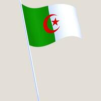 Algerien wellig Flagge. Vektor Illustration National Flagge isoliert auf Licht Hintergrund