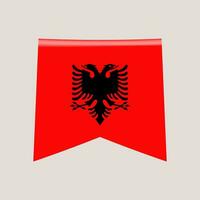 albania hörn flagga. vektor illustration nationell flagga isolerat på ljus bakgrund