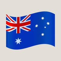 Australien vågig flagga. vektor illustration nationell flagga isolerat på ljus bakgrund