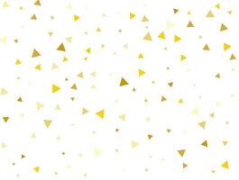 Weihnachten Licht golden Dreiecke. Konfetti Feier, fallen golden abstrakt Dekoration zum Party. Vektor Illustration