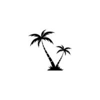 einfach Palme Baum Silhouette Illustration Design Vektor
