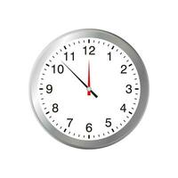 einfach Silber Uhr Illustration Vektor Design, grau Uhr auf Weiß Hintergrund