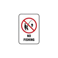 Nej fiske tecken illustration mall vektor, Nej fiske symbol med röd förbjuden tecken vektor