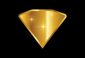 golden Farbe glänzend Diamant hell Logo Vektor Design