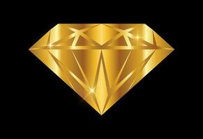 golden Farbe glänzend Diamant hell Logo Vektor Design