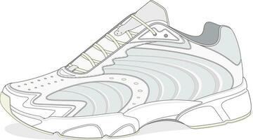 Laufen Sport Sneaker Design Vektor abgewinkelt Aussicht Illustration