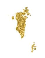 vektor isolerat illustration med förenklad bahrain Karta. dekorerad förbi skinande guld glitter textur. ny år och jul högtider' dekoration för hälsning kort.
