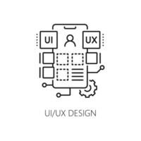 ui ux design, webb app utveckla, optimering ikon vektor