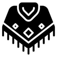 Poncho-Glyphe-Symbol vektor