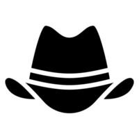 Cowboyhut-Glyphensymbol vektor