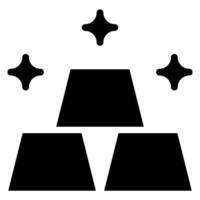 Goldbarren-Glyphe-Symbol vektor