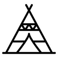 Symbol für Tipi-Linie vektor