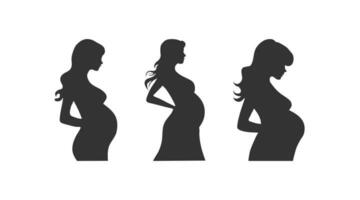 gravid kvinna silhuett ikon. vektor illustration design.