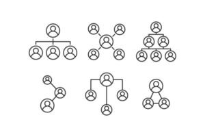 organisation Diagram ikon chef ikon. vektor illustration design.