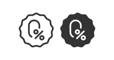 Kommission Etikette Null Prozent Symbol. Vektor Illustration Design.