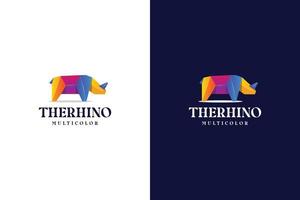 modern gradient noshörning logotyp färgglada abstrakt vektor