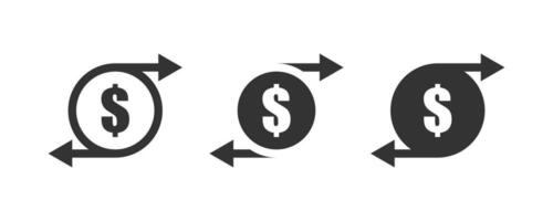 Geld Transfer Symbol. Vektor Illustration Design.