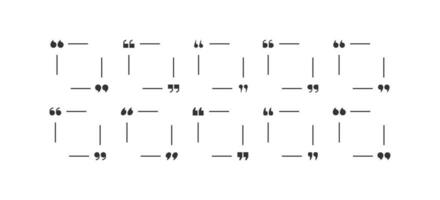 Zitat Box Rahmen Symbol Satz. Kommentar, Text Box Vektor