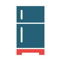 Kühlschrank Glyphe zwei Farbe Symbol Design vektor