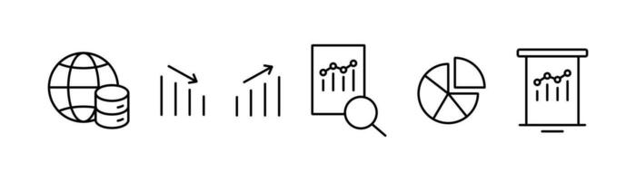 Geschäft Daten Analyse Diagramm Symbol. editierbar Schlaganfall Vektor Design.