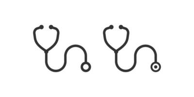 Stethoskop Linie Symbol. Vektor Illustration Gestaltung.