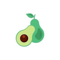 Avocado Symbol. ganze und Schnitt Avocado Illustration Symbol. Zeichen vegan Essen Vektor