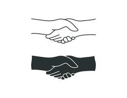 Handschlag Symbol. Respekt Handschlag Illustration Symbol. Zeichen Geschäft und Vertrag Handschlag Vektor