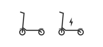 sparka skoter ikon. elektrisk skoter illustration symbol. tecken eco transport vektor