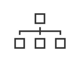 Organisation Diagramm Symbol. Flussdiagramm Symbol. Zeichen Zusammenarbeit Vektor. vektor