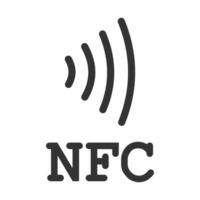 nfc ikon. kran till betala symbol. tecken betalning vektor. vektor