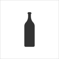 Glas Wein Flasche Symbol. Getränk Symbol. Zeichen Alkohol Vektor. vektor
