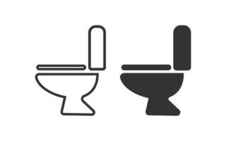 vtoalett ikon. toalett symbol. tecken badrum skål vektor. vektor