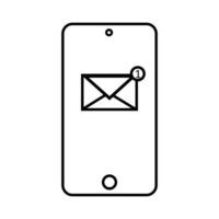 Telefon SMS Symbol. Smartphone Neu messege Symbol. Zeichen Mail Vektor. vektor