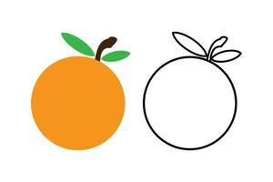 Orange Symbol. Zitrusfrüchte Obst Symbol. Zeichen Süss Vitamin Essen Vektor. vektor