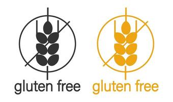 Gluten kostenlos Symbol. Allergie Produkt Symbol. Zeichen Diät Konzept vektor