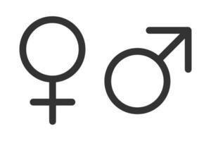 Geschlecht Symbol. Mann und Frauen Symbol. Zeichen männlich und weiblich Vektor. vektor