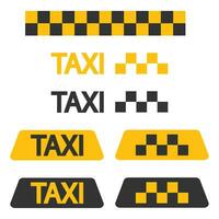 Taxi Symbol Satz. Treiber Aufkleber Symbol. Menschen Transport Zeichen Vektor. vektor