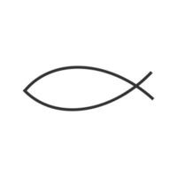 kristen fisk ikon. vektor av tro.