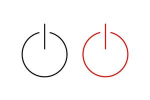 Leistung Symbol Sammlung. Leistung Taste, Leistung aus Symbol. Zeichen Schalter Vektor. vektor