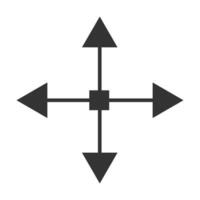 Pfeile vier Richtungen Symbol. Navigation Symbol. Zeichen multi Pfad Vektor. vektor