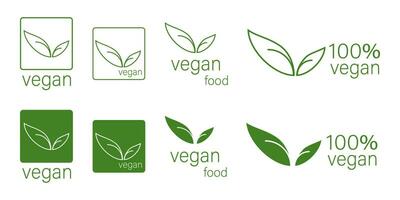 vegan Essen Logo Symbol. Vektor Illustration Design.