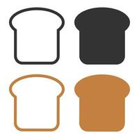 skiva av bröd ikon. smörgås element symbol. tecken tost vektor. vektor