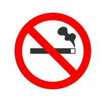 Nej rökning ikon. de förbud av tobak Produkter symbol. förbjuden tecken cigarett vektor. vektor