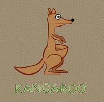 känguru illustration isolerat . australier djur- porträtt. vektor