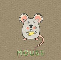 design söt mus. små för stock. vektor illustration