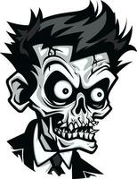 skrämmande maskot zombie vektor ikon zombie anda maskot vektor illustration