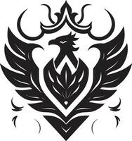 elegant kunglig täcka av vapen vektor emblem kunglig baner symbol svart vektor ikon